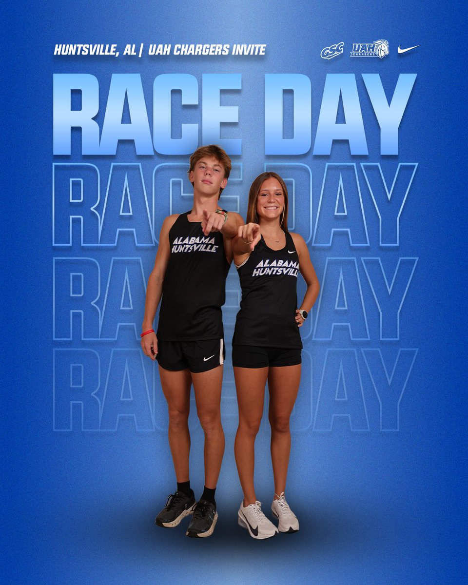 UAH Chargers (@uahchargers) on Twitter photo ‼️ RACE DAY ‼️
<a href="/UAH_TFXC/">UAH Track & Field and Cross Country</a>
📍Huntsville, AL
⏰ 8:00 a.m. // 8:50 a.m. (CST)
➡️ uahchargers.com/coverage ‼️ RACE DAY ‼️
<a href="/UAH_TFXC/">UAH Track & Field and Cross Country</a>
📍Huntsville, AL
⏰ 8:00 a.m. // 8:50 a.m. (CST)
➡️ uahchargers.com/coverage