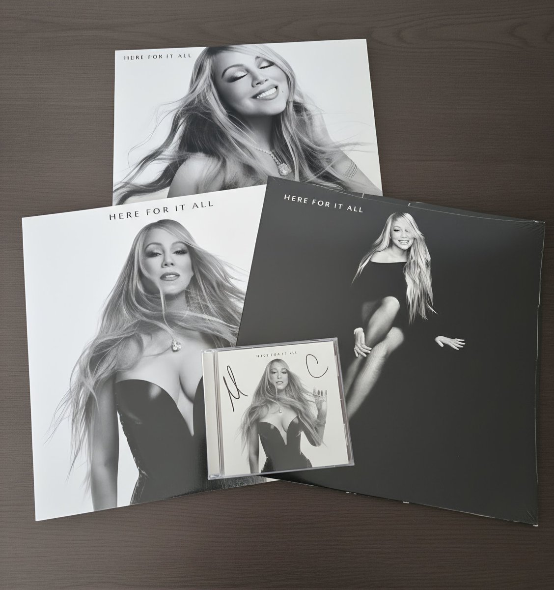 Fntbls's tweet image. My different variations finally arrived!! A lil late but I&apos;m still Here For It All!! @MariahCarey #HereForItAll #MariahCarey #newalbum