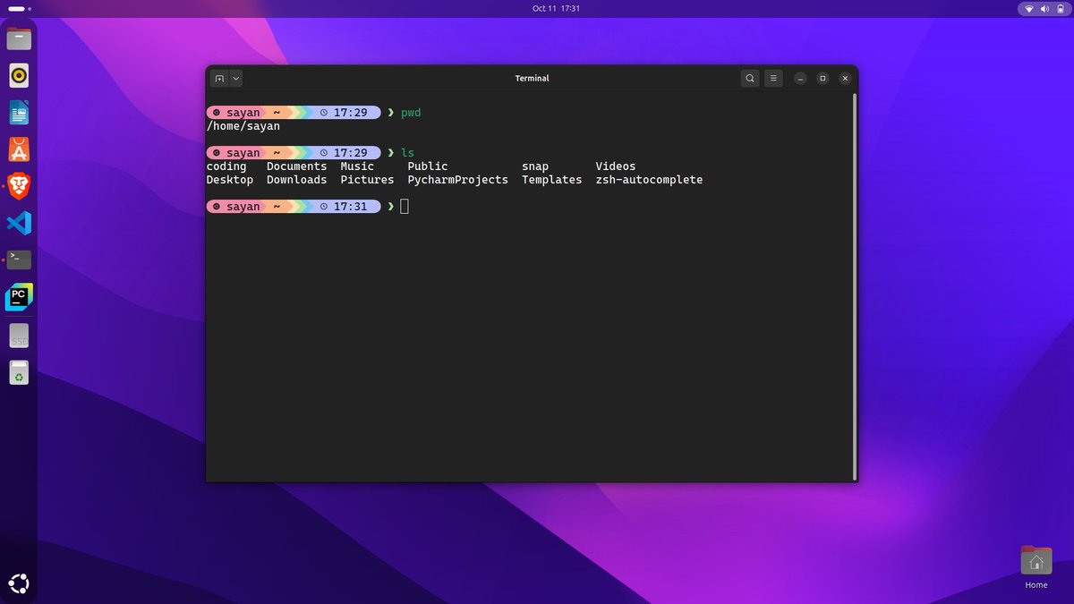 ItzKungFuPanda's tweet image. Customized the Ubuntu terminal with the help of youtube video 🙂🙂
Installed zsh and other installations done
Suggest me more customization🙂🙂
#ubuntu #Linux #Coding #CodingJourney #gnome #terminal #bash 🎯🎯🎯
#100DaysOfCode #new