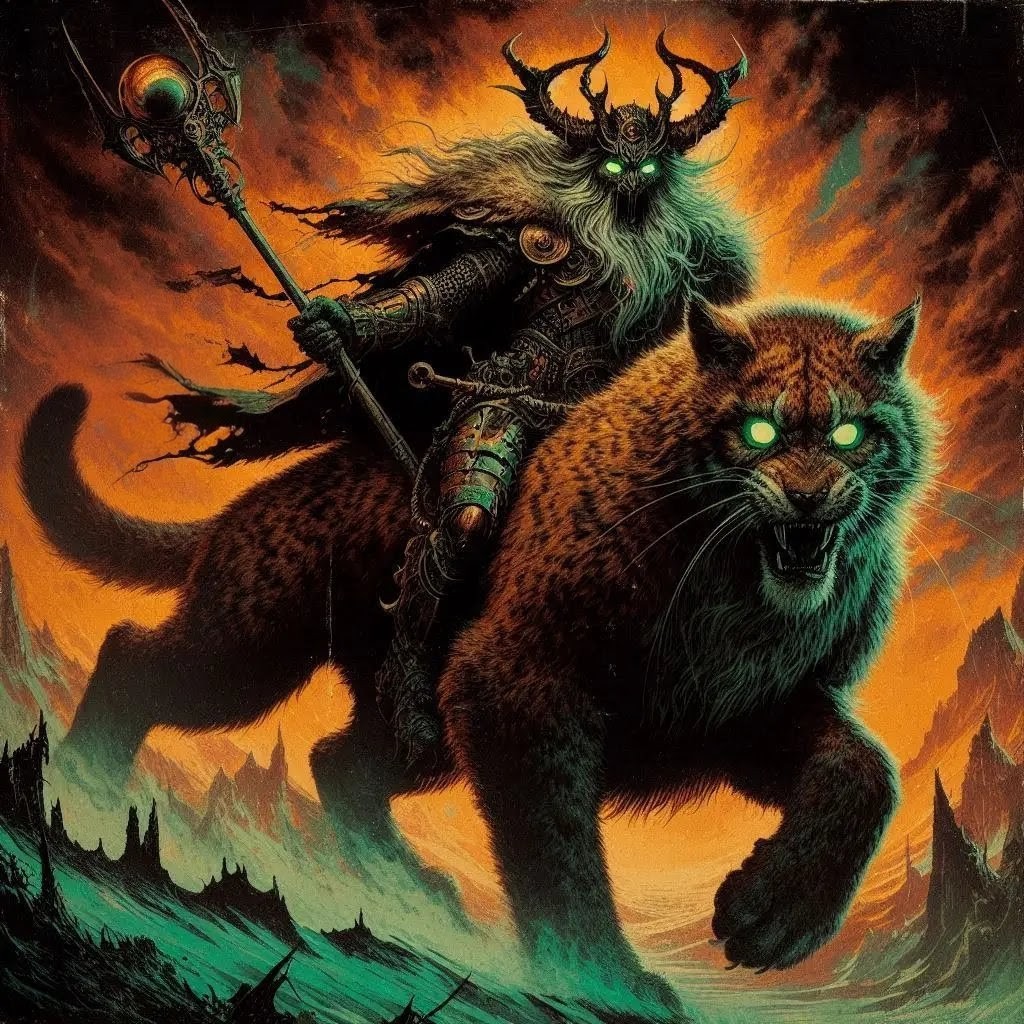 lordparallaxx's tweet image. Herald of Oblivion #AIart #Caturday