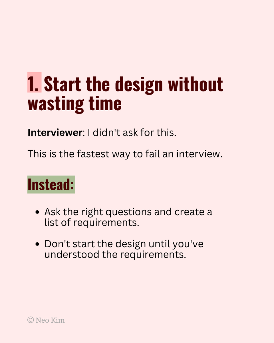 systemdesignone's tweet image. 🚩 5 RED FLAGS IN SYSTEM DESIGN INTERVIEWS 🚩
