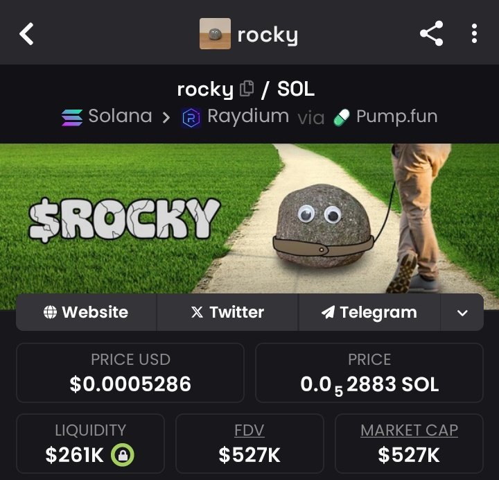 Tech_command0's tweet image. Another day telling you guys to buy $ROCKY. Same conviction, same community, this Gem is just getting started.
BVG3BJH4ghUPJT9mCi7JbziNwx3dqRTzgo9x5poGpump