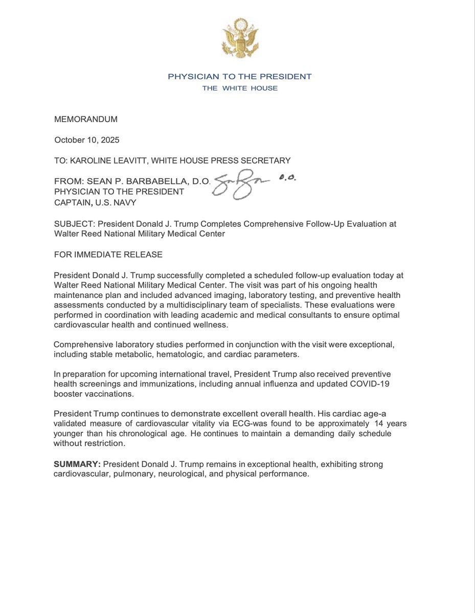 _QINTOTHESTORM_'s tweet image. President Donald J. Trump Completes Comprehensive Follow-Up Evaluation at Walter Reed National Military Medical Center