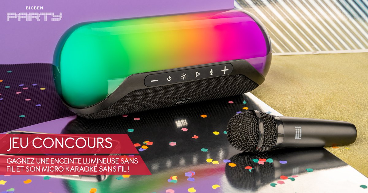 Tu aimes faire la fête avec tes amis et chanter sur vos meilleurs tubes ? 🔊🎤

L'enceinte Bluetooth #PARTYBTLITE2 est conçue pour apporter une ambiance inégalée à toutes vos fêtes et rassemblements, avec des effets lumineux à 180° et un micro sans fil inclus ! 🤩

Pour tenter