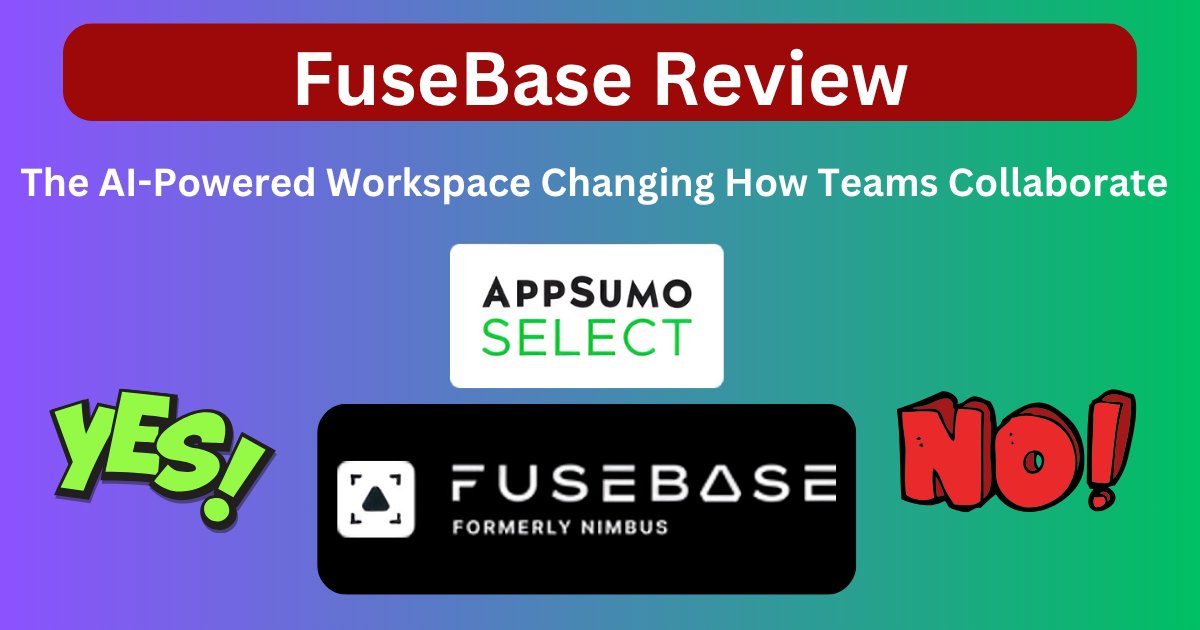 ReviewWithMahin's tweet image. FuseBase Review – Honest Review + AppSumo Deal Breakdown

Full Review : review-with-mahin.com/fusebase-revie…

#FuseBase #AppSumo #AIAutomation #BusinessTools #ProductivityApps #FreelancerTools #TeamCollaboration #ClientPortals #StartupTools #FuseBaseReview