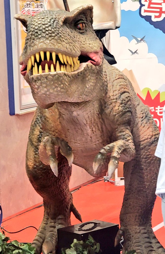tarujiru's tweet image. 今日は ちょこっとお出掛け〰️🚗³₃Booo!!
出掛け先の #イオンモール へ寄ったら
カワイイ #ゆるキャラ 達の移動中に遭遇‼️
知らないキャラばかりだけど 手を振替してくれたり ヽ(♡&gt;∀&lt;)ノキュンキュ-ン♪
そして… 動く #恐竜 にも…
子供は背中に乗れるんだけど 乗りなかったな〰️😭
楽しかった〰️😆