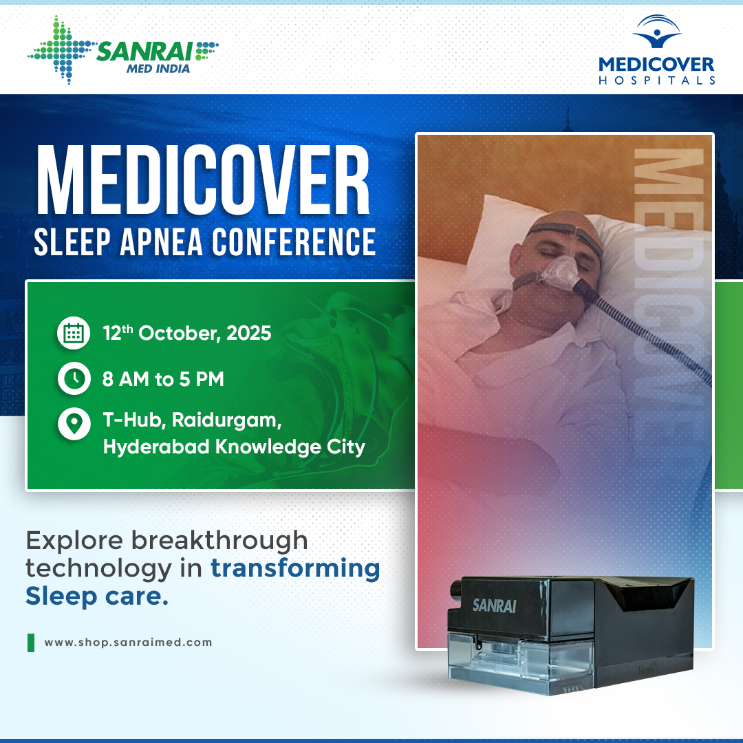 SanraiMed_India's tweet image. Join the Medicover Sleep Apnea Conference 2025. Discover breakthrough technology shaping the future of sleep care. Engage with leading experts and explore innovations that redefine diagnosis, therapy, and patient comfort.
#sleepapneaconference #medicoverhealth   #sleeptechnology