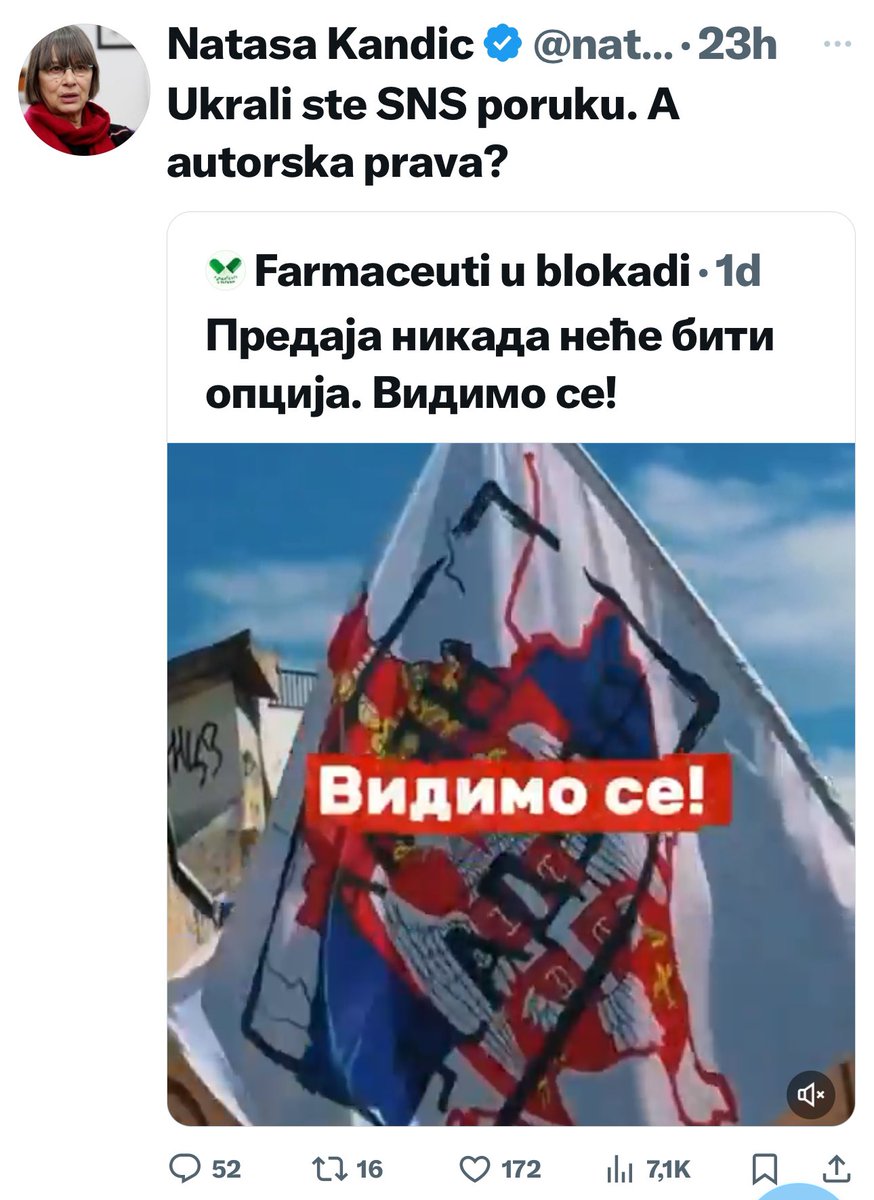 Polako ali sigurno studenti shvataju ko ih je obmanuo i prevario, ko im radi iza ledja i ko želi da ih uništi kao političku snagu u Srbiji.
Svesni toga, mnogi od njih prelaze na stranu SNS i Vučića
PREDAJA NIJE OPCIJA ✔️
