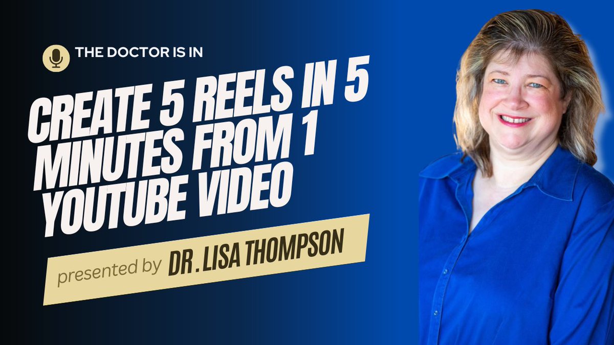DrLisaThompson's tweet image. Discover how to use a free YouTube Summary extension with ChatGPT to create 5 short form video reels in just 5 minutes! 

Watch now: youtu.be/dghfw-iCJIc 

#YouTubeTips #ContentCreation