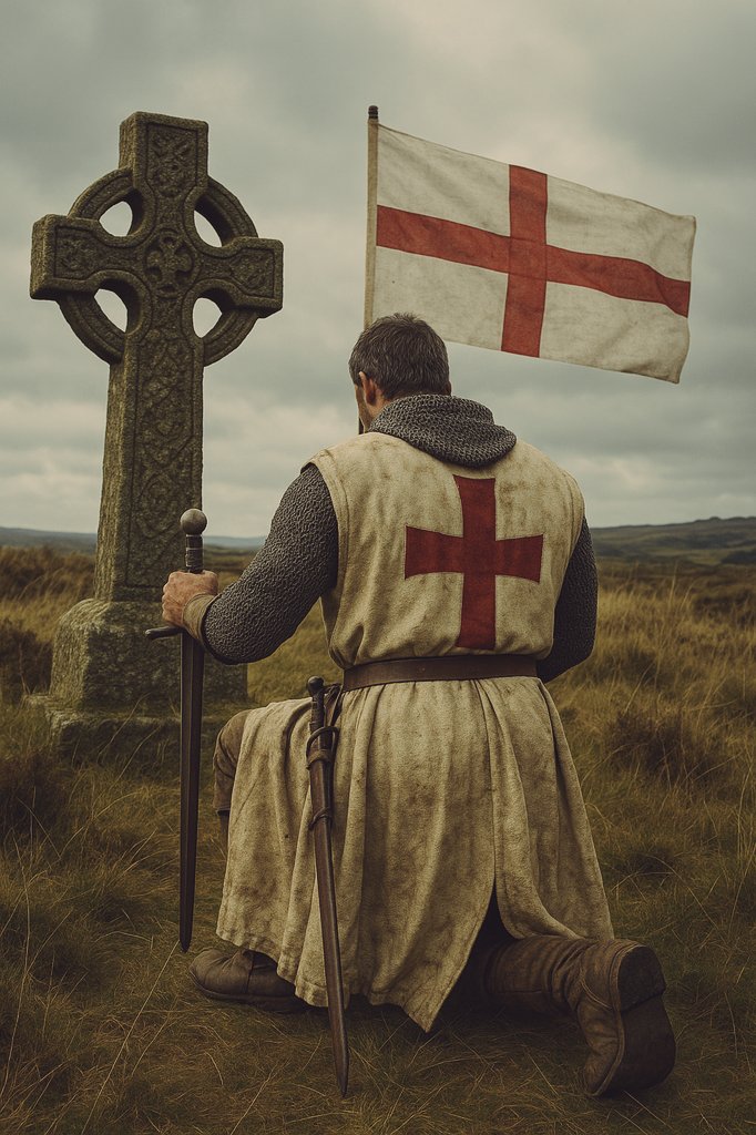 TradEngland's tweet image. Christianity today is painted as some soft, hippy religion - a faith for pacifists and pushovers. That’s a lie. It’s been portrayed that way on purpose to break the will of Christian men.

When England was truly Christian, we built the greatest empire the world has ever seen. Our…