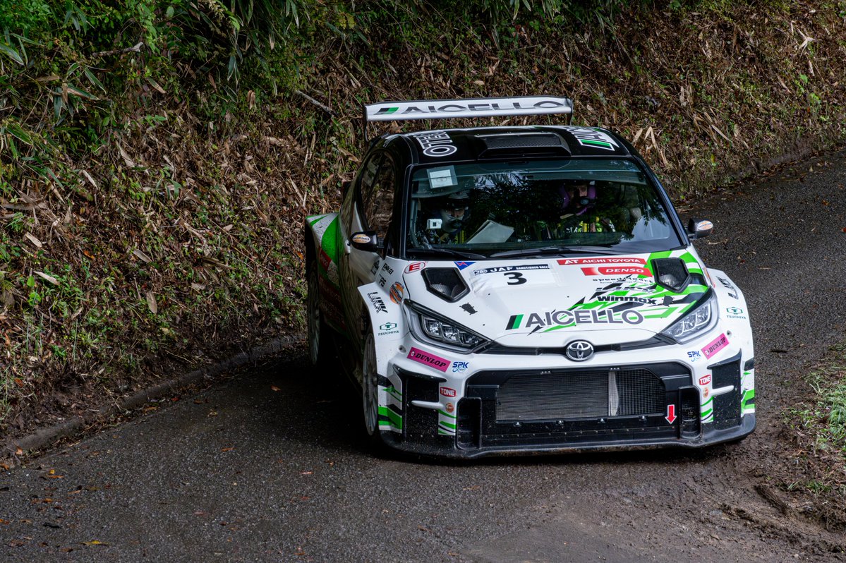 O_Chtea's tweet image. 2025年 JAF 全日本ラリー選手権 
第7戦 久万高原ラリー
AICELLO速心DLヤリスRally2(3号車)
Heikki Kovalainen 選手 / 北川紗衣 選手
#久万高原ラリー #全日本ラリー #JRC #GRYarisRally2 #GRヤリス