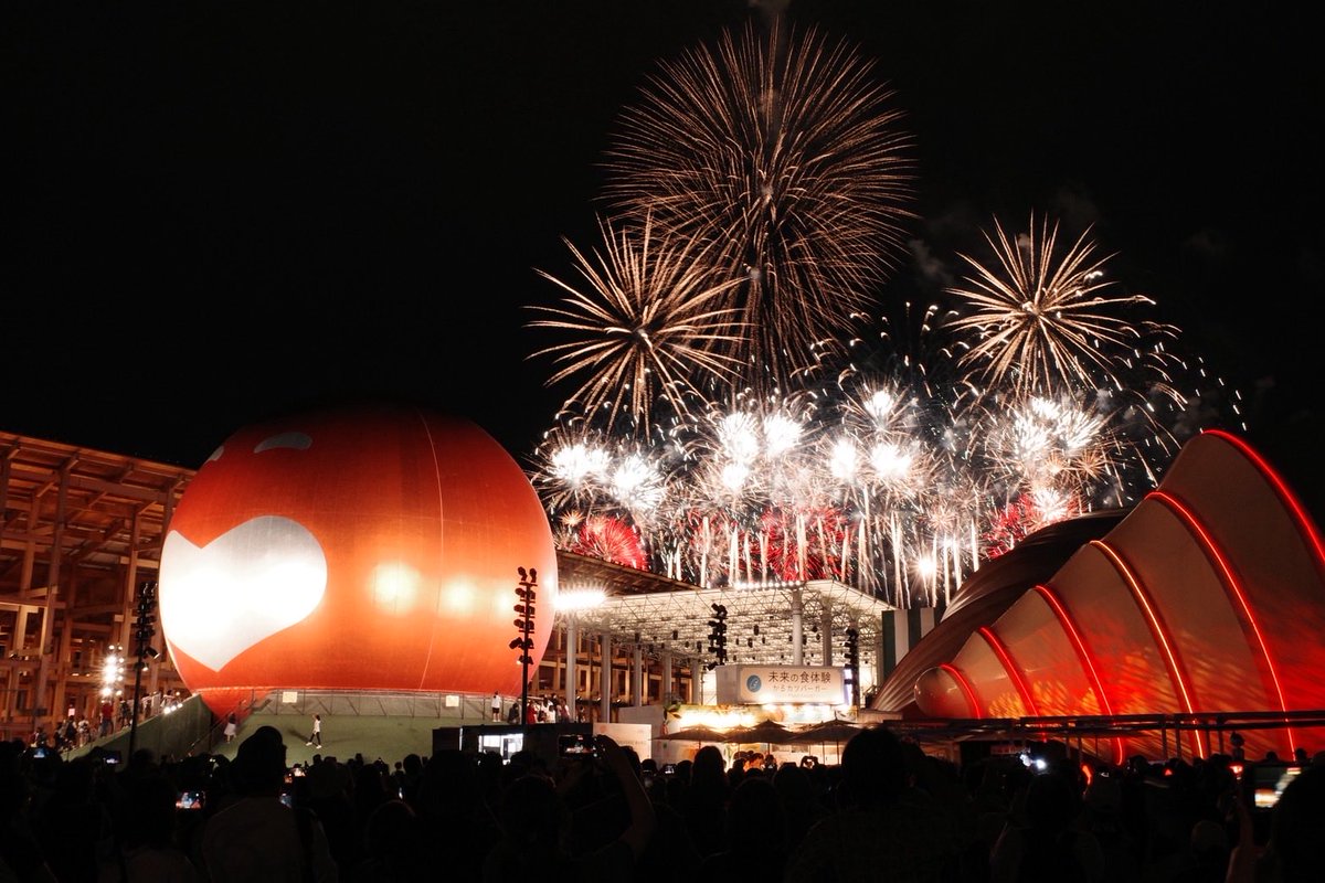 yoshimotoexpo's tweet image. #カラオケ盆踊り
#打ち上げ花火