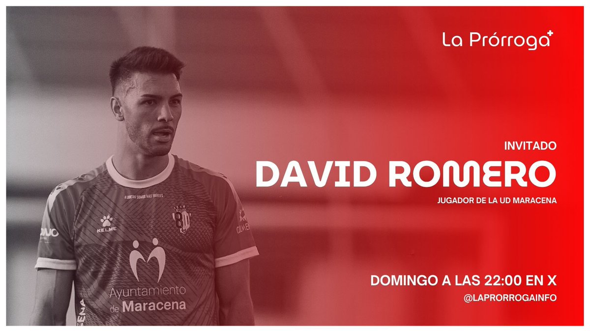 Estos giros de guión nos están gustando 🫢

El domingo a partir de las 22:00, nuevo programa de #LaPrórroga🏆⚽, en el que contaremos con la presencia de <a href="/David_RC98/">David Romero</a>, actualmente jugador de la <a href="/udmaracena1945/">UD Maracena</a>, y que militó durante una temporada en la <a href="/UDCTOFICIAL/">UDC Torredonjimeno</a>.

Pinta guay...