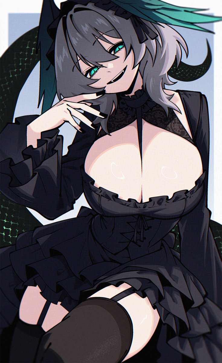Dryegen046's tweet image. Ho&apos;oltober #11 - Gothloli 2
I really like yesterday&apos;s gothloli dress and want to show more, so I draw it again from the front this time.