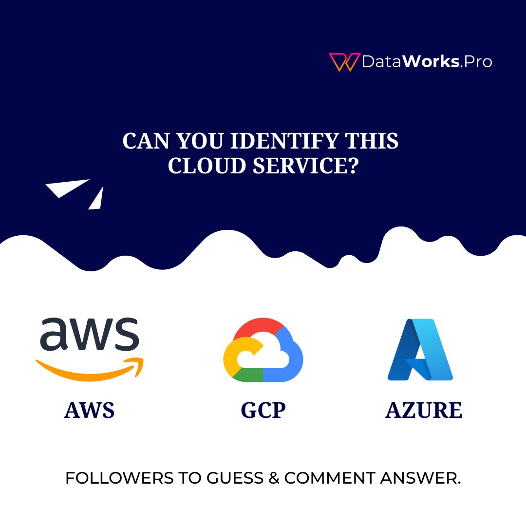 dataworks27's tweet image. ☁️ Guess the Cloud! ☁️
Can you identify which cloud service this is? 🤔
Drop your answer in the comments below 👇
Let’s see how many of our techies get it right! 💬
#DataworksPro #CloudComputing #TechQuiz #AWS #Azure #GCP #CloudServices #ITTraining #LearnCloud #TechChallenge
