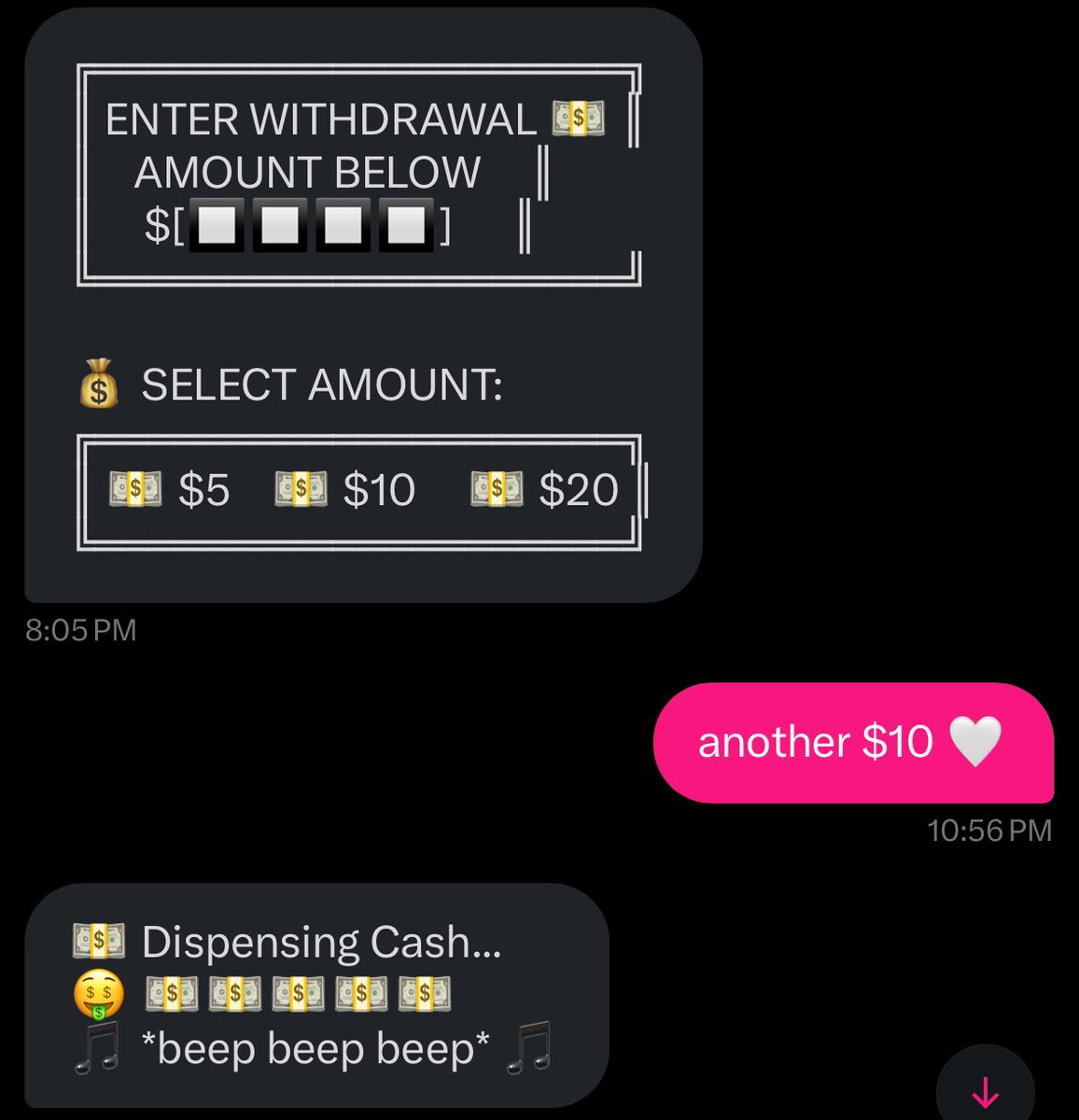 youworshipfae's tweet photo. love when one turns into a real beeping functioning ATM https://t.co/jHTBsIbrcQ