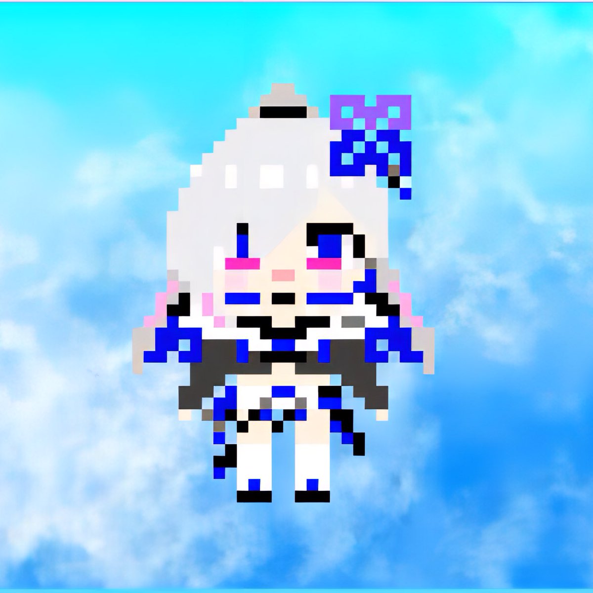 Siho_SuiSuTaso's tweet image. 天音かなた1stソロライブ｢LOOK ON｣のライブ衣装で、久しぶりにドット絵描きました！
何時もながら仲のいいFFさんに無茶苦茶相談乗ってもらいながら描いた！とりあえず完成出来てよかった！
#かなたーと
#撃ち抜けかなた
