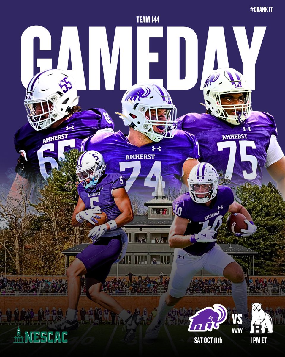 TEAM 144 
GAMEDAY 
WEEK 5
at Bowdoin
1:30pm Kickoff
Video: nsnsports.net/colleges/bowdo…

Stats: athletics.bowdoin.edu/sidearmstats/f…

#CRANKIT #TEAM144