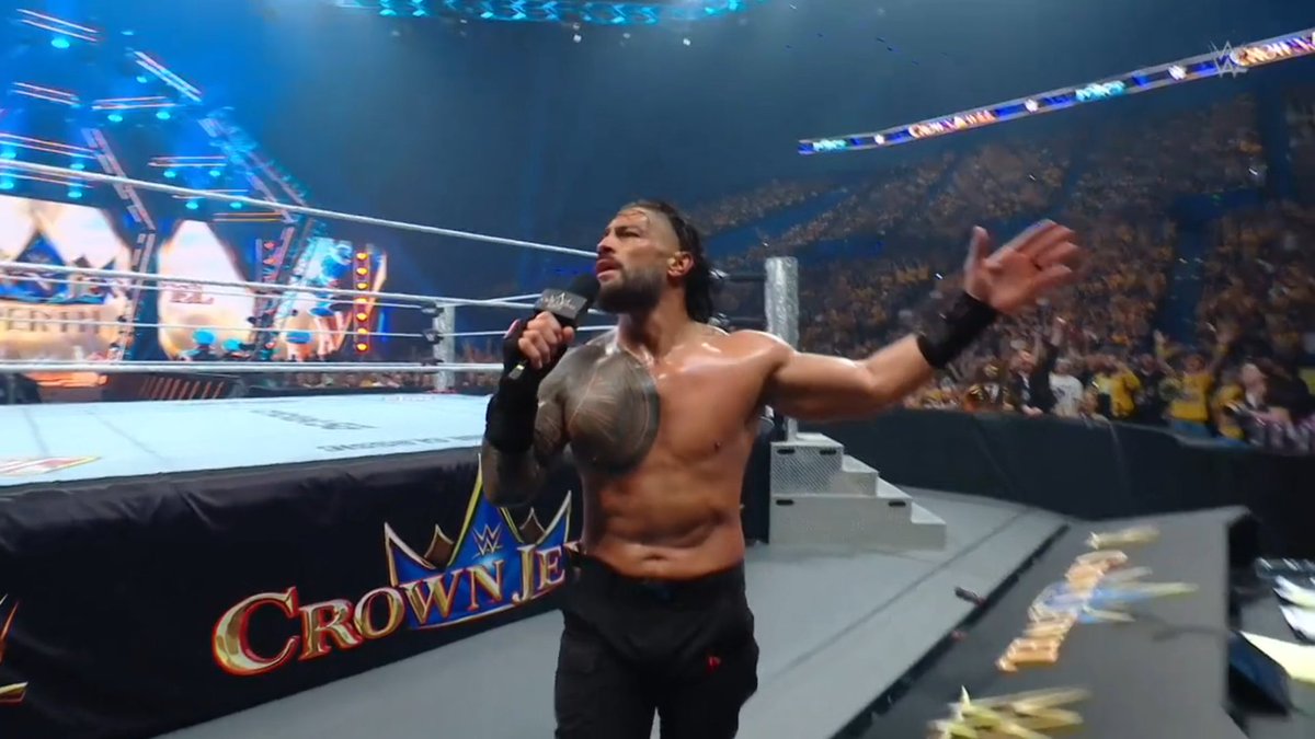 RomanRSource's tweet image. #RomanReigns #RomanEmpire #TheOTC #OTC #TribalChief #WWE #WWECrownJewel