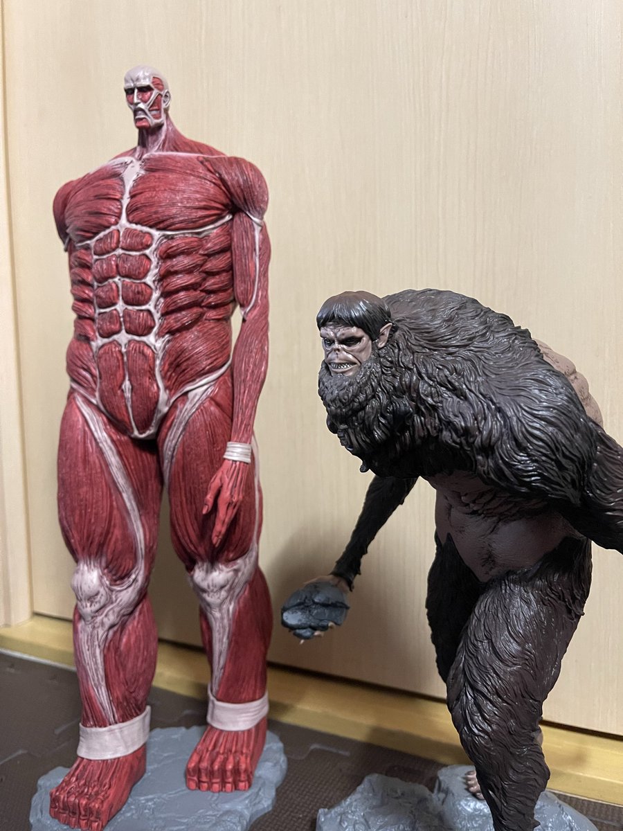 harucha_koe's tweet image. 一番くじのフィギュア〜

朝から早起きしたよー

写真撮ったのでよかったら！迫力がすごいっ
#一番くじ 
#進撃の巨人 
#通話相手募集中 
#依存相手募集中