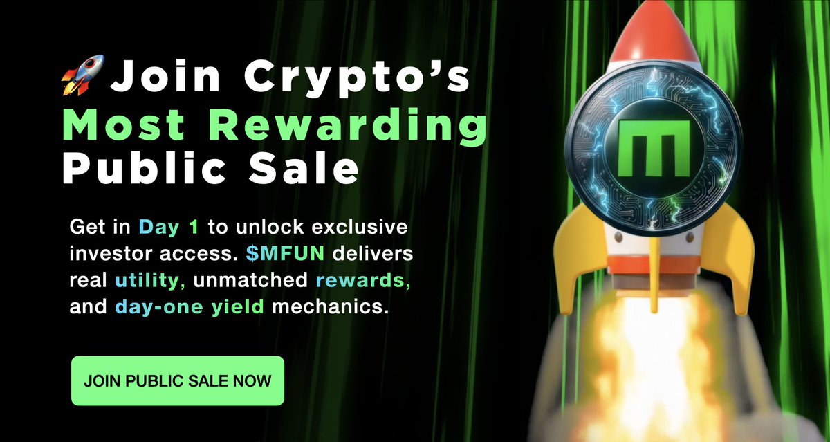 MemeMarketFun's tweet image. $MFUN TrenchWarriors Active. They watching. We #BuidLing.
$MFUN public sale Oct 27.
Trenches only. 🤩