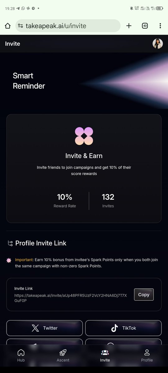 apirgud's tweet photo. @TakeAPeakAI @BNBCHAIN My invite🥰 https://t.co/K91GEZz3x1