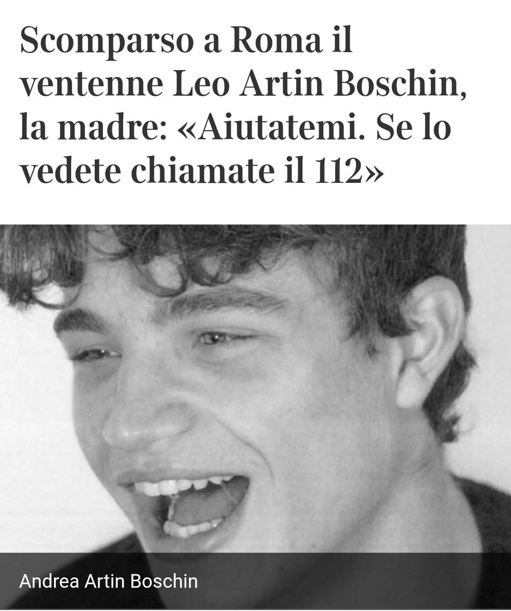 Qua_Agatha's tweet image. SCOMPARSO da #Roma, se si può aiutare...

&quot;Leo è alto un metro e novanta, non passa inosservato, pesa ottanta chili e ha capelli castani e occhi verdi&quot;.
#scomparso