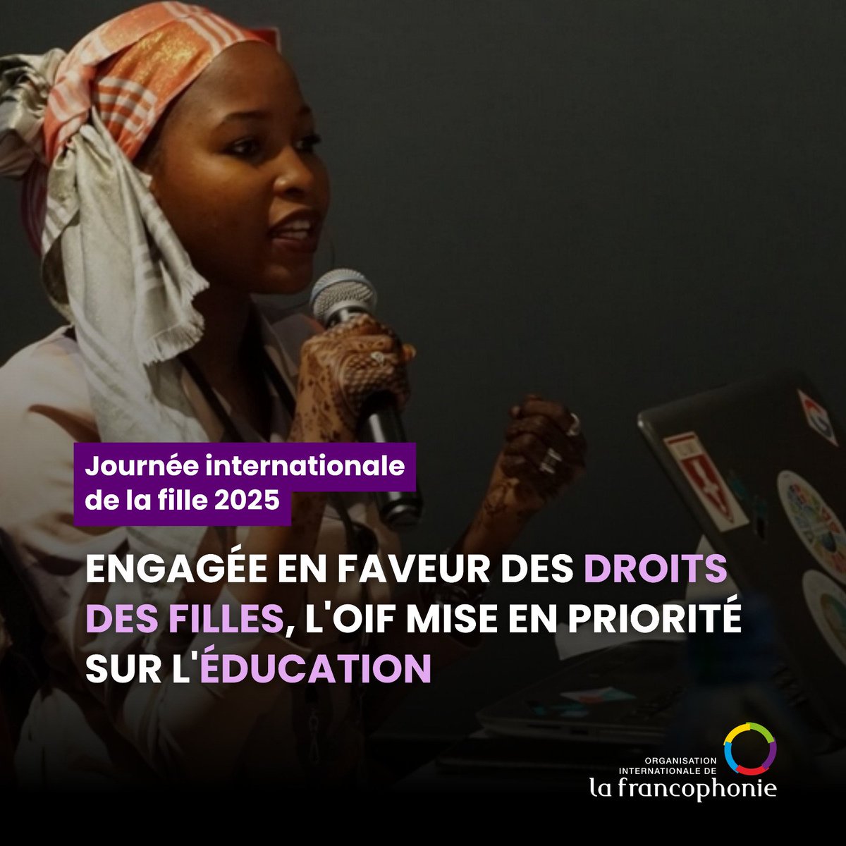 À l’occasion de la #JournéeInternationaleDeLaFille 2025, l’OIF réaffirme son engagement déterminé en faveur de l’#ÉgalitéFemmesHommes et des #DroitsDesFilles, en plaçant l’éducation au cœur de ses priorités.

▶️ Découvrez dans cet éditorial comment l’OIF agit concrètement en