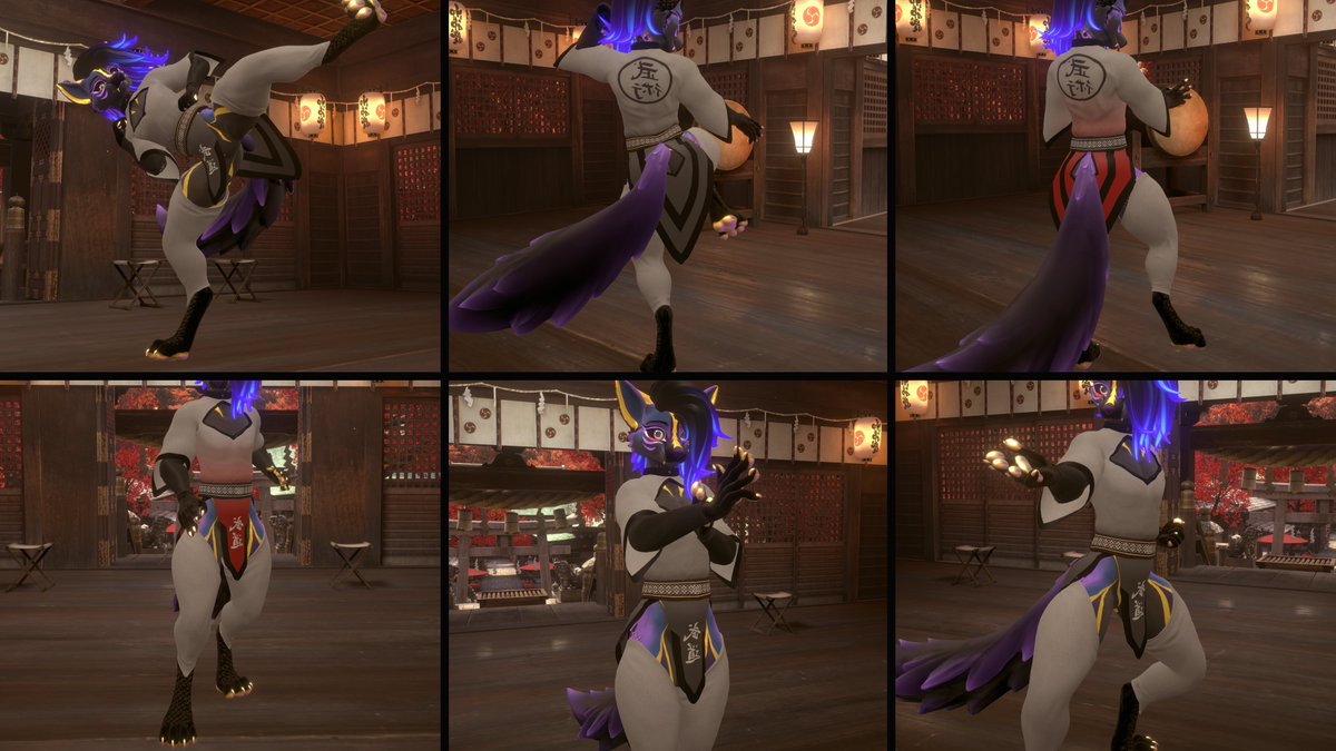 "Practice is the hardest part of learning, and training is the essence of transformation"

#VRChat #furry #martialarts #viwi 
(more pics of the latest outfit on my store pages :3)