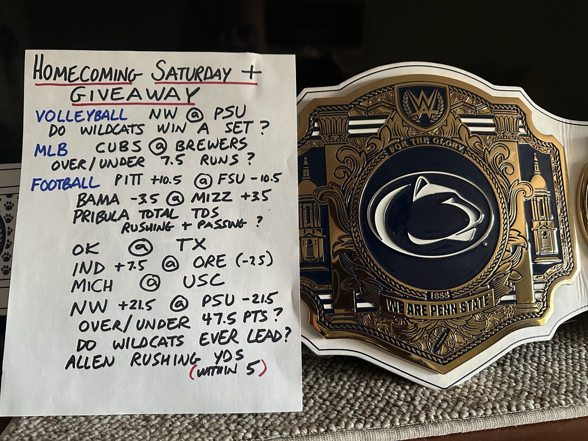 PSUtickets's tweet image. Our 57,000 FB followers love winning great PSU prizes. Trying to carry it over to @X 

Use the link below to win our 3rd &amp;amp; final @WWE / PSU championship belt. Use the link below 👇 

facebook.com/share/p/1F2WKJ…