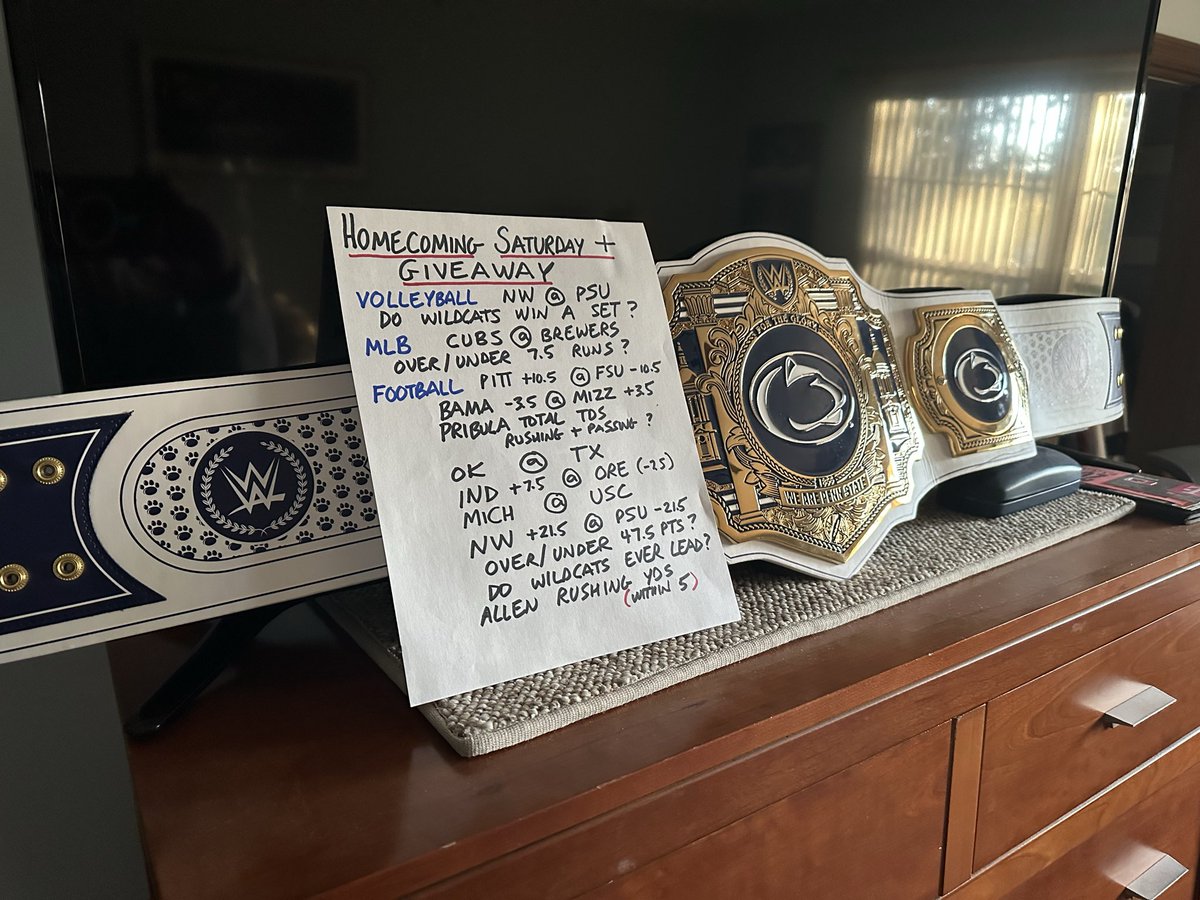 PSUtickets's tweet image. Our 57,000 FB followers love winning great PSU prizes. Trying to carry it over to @X 

Use the link below to win our 3rd &amp;amp; final @WWE / PSU championship belt. Use the link below 👇 

facebook.com/share/p/1F2WKJ…