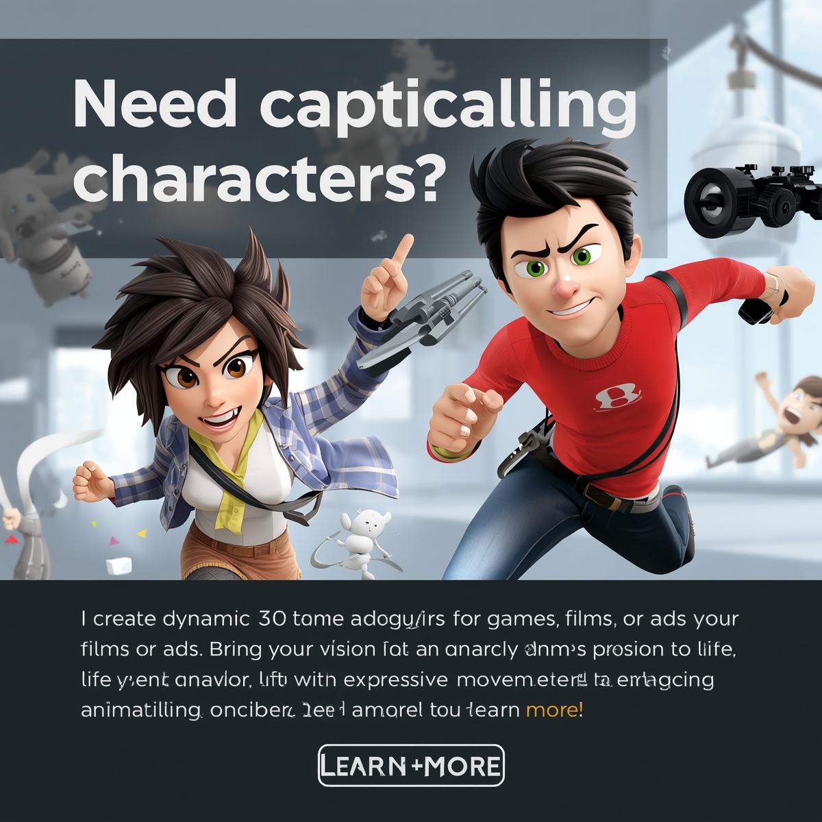 StudioArag23674's tweet image. Need captivating characters? ✨ I create dynamic 3D character animations for games, films, or ads. Bring your vision to life with expressive movement &amp;amp; engaging storytelling. Let's animate your ideas! Learn more anim
#3dcharacteranimation 
zeep.ly/zEhqL