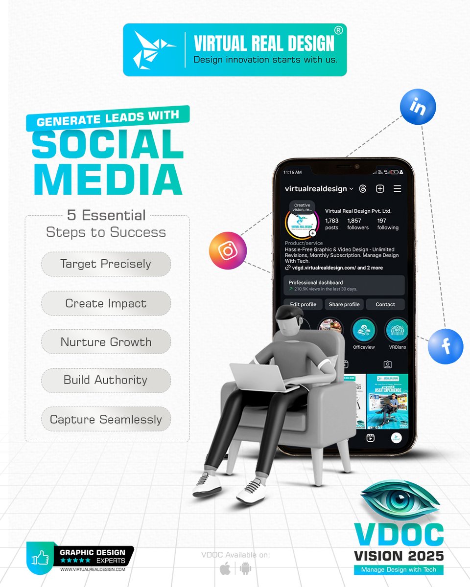 VRD40's tweet image. Turn your social media into a lead machine! 

🎯 Target precisely, create impact, nurture growth, build authority &amp;amp; capture seamlessly. 

Ready to grow? Let’s make it happen. 

📲 @VRD40  |🌐 virtualrealdesign.com 

#VDOCVision2025 #VirtualRealDesign #VRD #VDGD