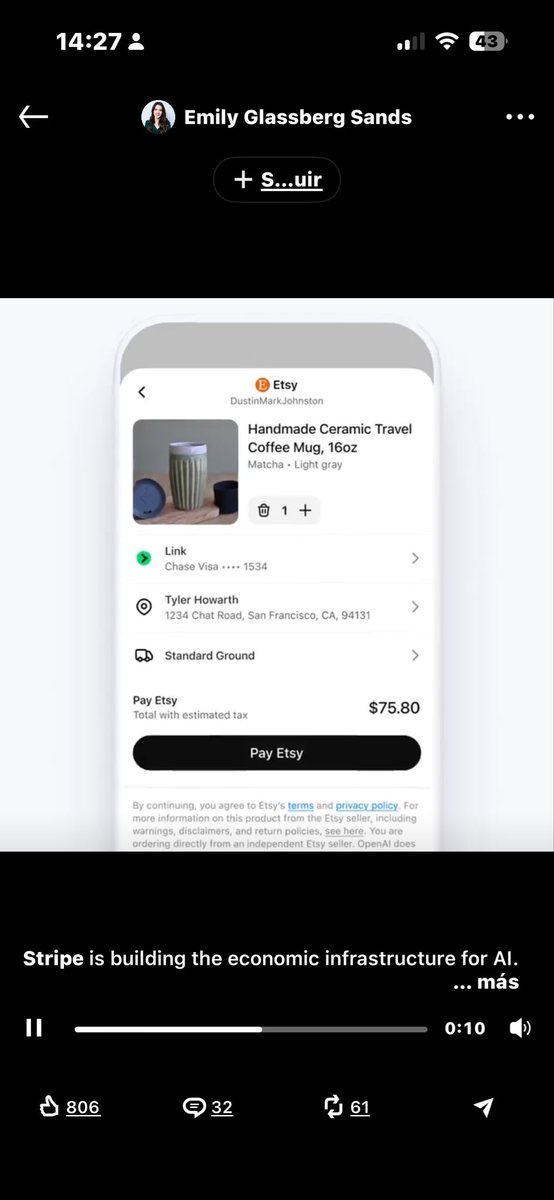 howtolearnmach1's tweet image. Unluckily for @elonmusk, @ChatGPTapp is becoming the everything app…
Doing analysis, brainstorming, creating images, excels, presentations and now shopping via Stripe 🛍️
What is next Elon?