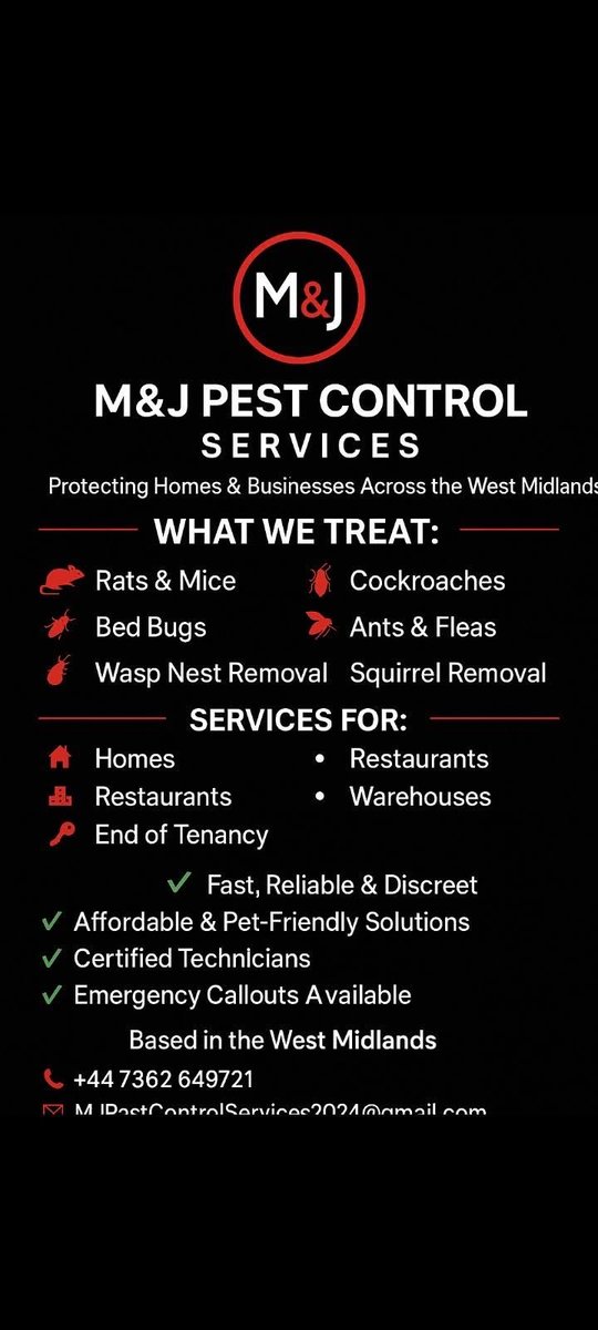 ALBIONFANTV's tweet image. Bit of a random one but my dad has just started his own business any issues with the following then give him a call 📞 

#WBAFC #PESTCONTROL