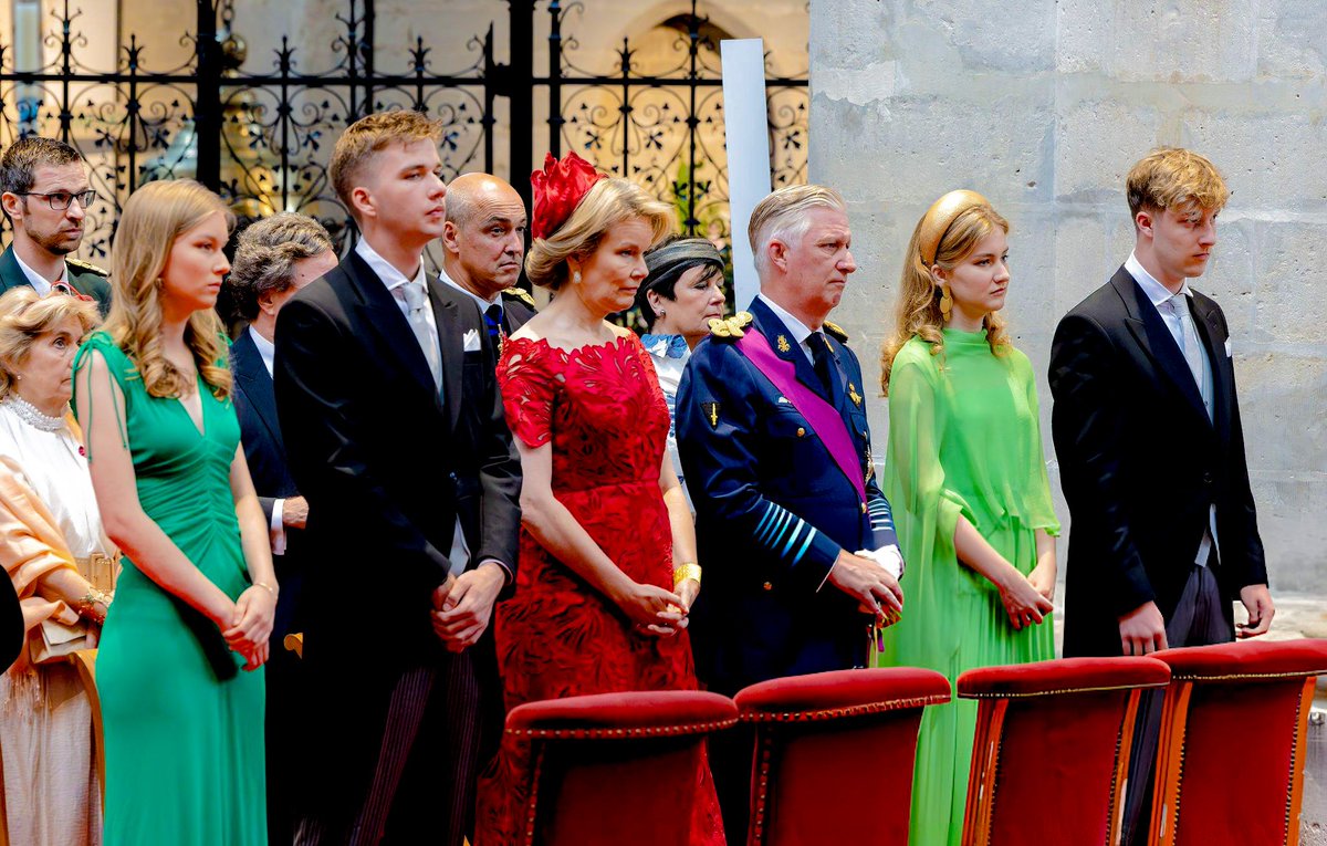 royalchildren_'s tweet photo. #KingPhilippe #QueenMathilde #PrincessElisabeth The #DuchessofBrabant #PrinceGabriel #PrinceEmmanuel and #PrincessEleonore of Belgium attend the Te Deum mass during Belgium's National Day 2025, at the Cathedral of St. Michael and St. Gudula in Brussels, Belgium π§πͺ -July 21st 2025 https://t.co/xINJICRDwQ