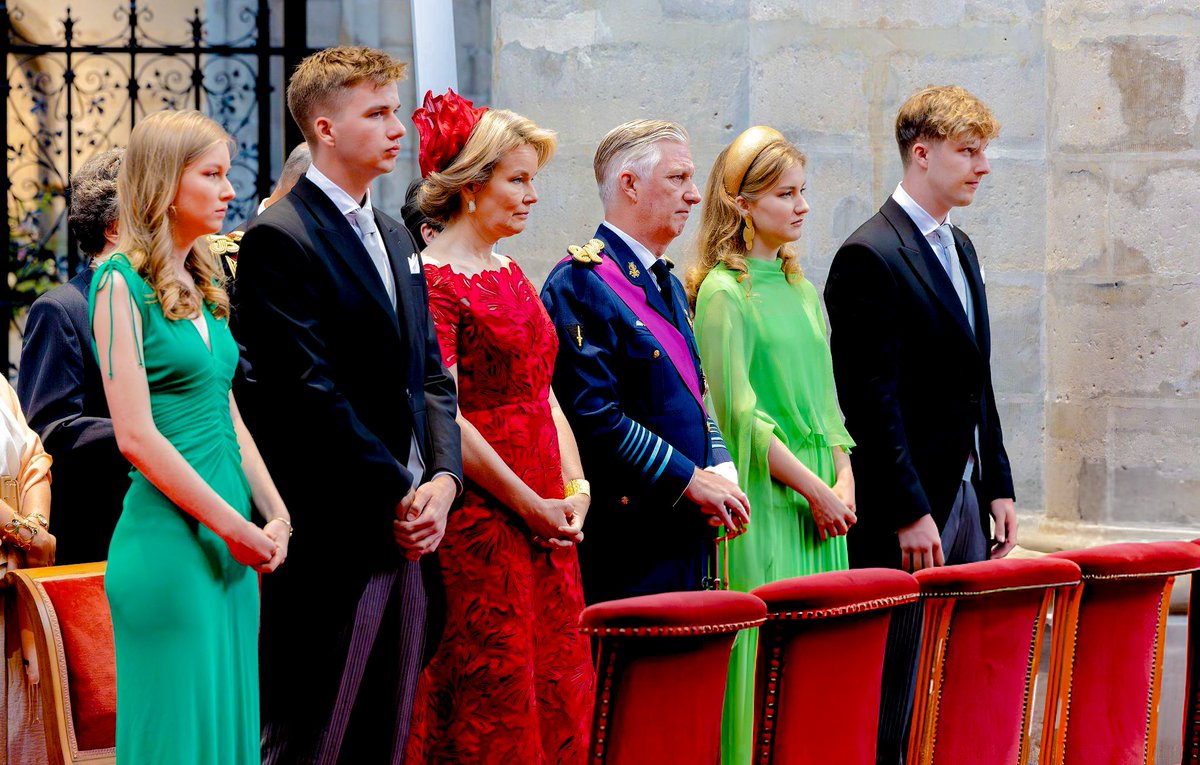 royalchildren_'s tweet photo. #KingPhilippe #QueenMathilde #PrincessElisabeth The #DuchessofBrabant #PrinceGabriel #PrinceEmmanuel and #PrincessEleonore of Belgium attend the Te Deum mass during Belgium's National Day 2025, at the Cathedral of St. Michael and St. Gudula in Brussels, Belgium π§πͺ -July 21st 2025 https://t.co/xINJICRDwQ
