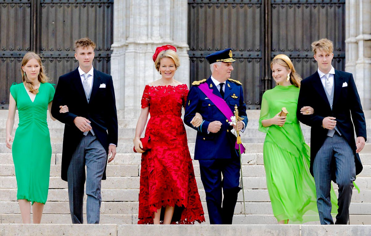 royalchildren_'s tweet photo. #KingPhilippe #QueenMathilde #PrincessElisabeth The #DuchessofBrabant #PrinceGabriel #PrinceEmmanuel and #PrincessEleonore of Belgium attend the Te Deum mass during Belgium's National Day 2025, at the Cathedral of St. Michael and St. Gudula in Brussels, Belgium π§πͺ -July 21st 2025 https://t.co/j0yBOWoGUk