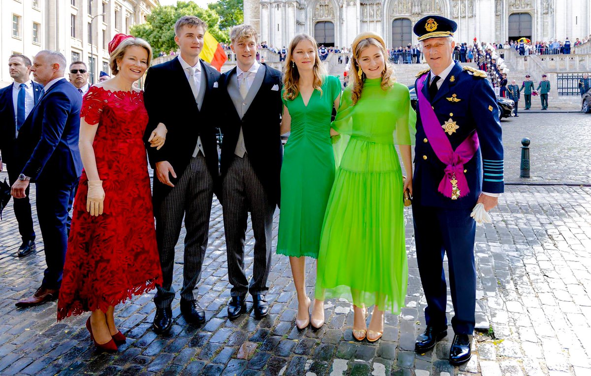 royalchildren_'s tweet photo. #KingPhilippe #QueenMathilde #PrincessElisabeth The #DuchessofBrabant #PrinceGabriel #PrinceEmmanuel and #PrincessEleonore of Belgium attend the Te Deum mass during Belgium's National Day 2025, at the Cathedral of St. Michael and St. Gudula in Brussels, Belgium π§πͺ -July 21st 2025 https://t.co/FCUTDWd69B