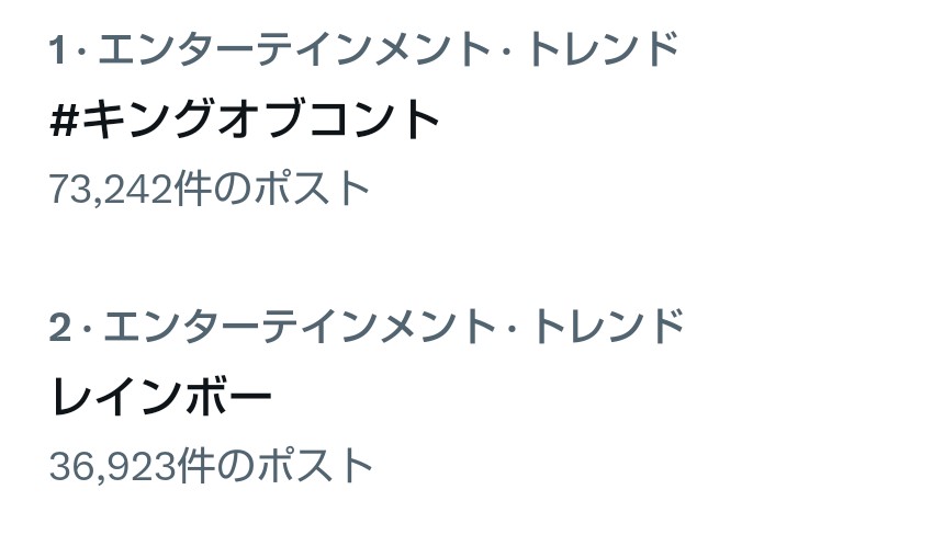 susumu_48's tweet image. ポスト数では圧倒してるけどね
これが世間の声
#レインボー
#キングオブコント