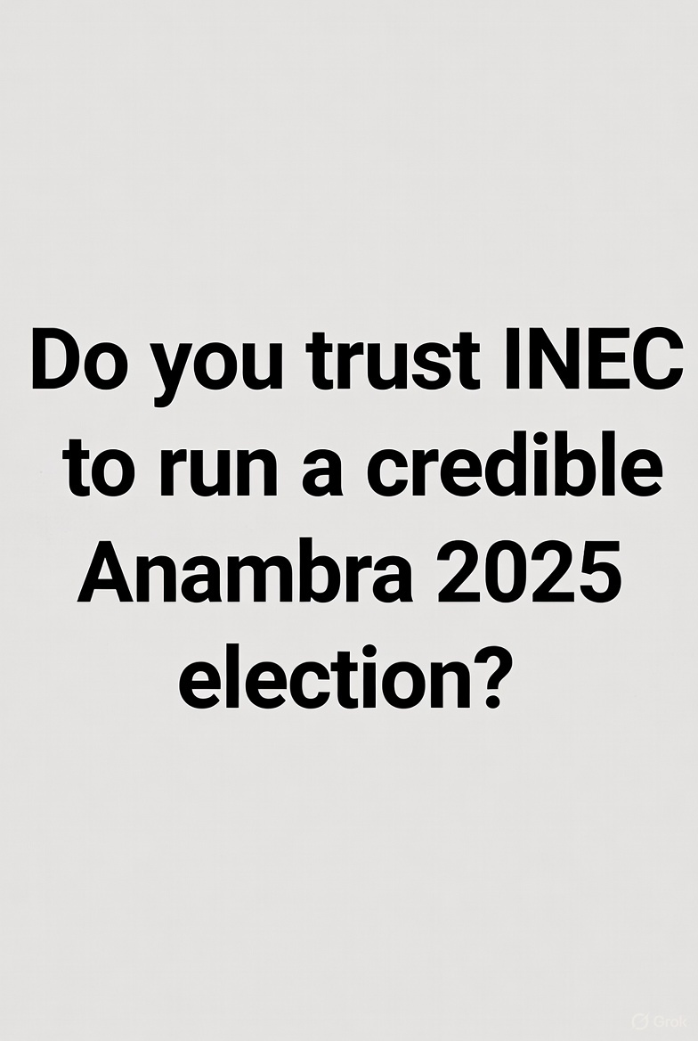 Iterative_Learn's tweet image. Do you trust INEC to run a credible Anambra 2025 election?