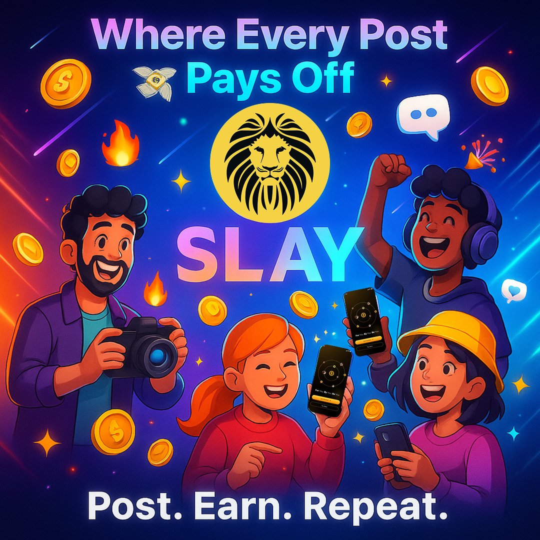 SLAY_Singhcoin's tweet photo. Where every post pays off.

At SLAY, your content isn’t just seen — it earns.

 Post. Earn. Repeat.

Because creators deserve more than just likes.
Join the #FutureOfSocialMedia 

#SLAY #CreatorEconomy #PostEarnRepeat https://t.co/TFGruyX7p1