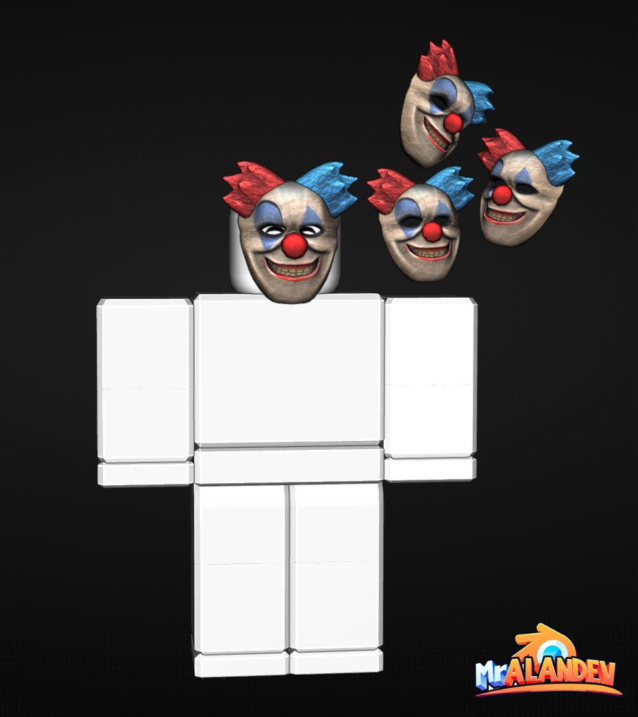 MrAlandev's tweet image. Recent clown mask commission i did

#ROBLOX #RobloxDev #3dmodeling