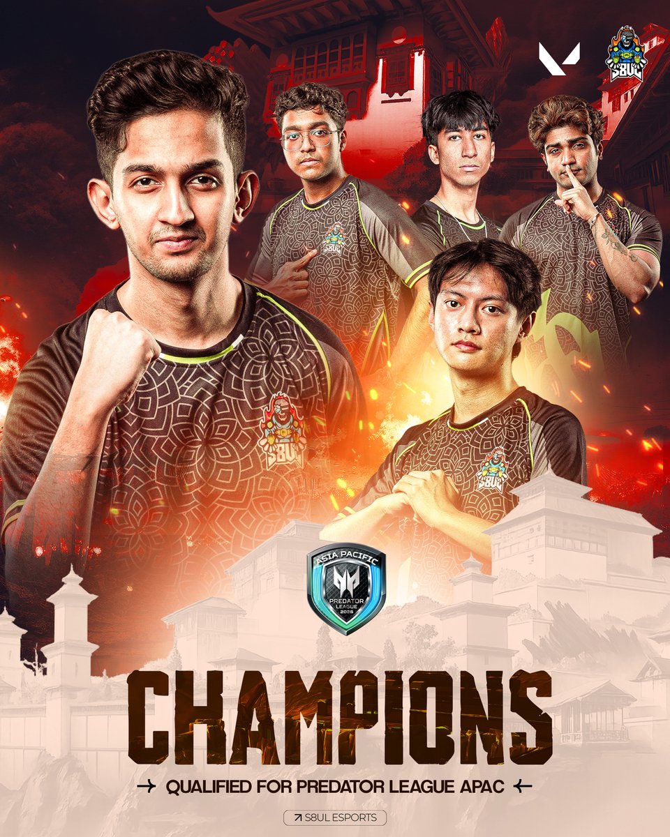 S8UL (@s8ulesports) on Twitter photo We are your Predator League India Qualifiers Champions! 🏆
We’ve secured our spot at Predator League 2026 APAC!
Show the boys some love 🚀
#S8UL #S8ULFTW We are your Predator League India Qualifiers Champions! 🏆
We’ve secured our spot at Predator League 2026 APAC!
Show the boys some love 🚀
#S8UL #S8ULFTW