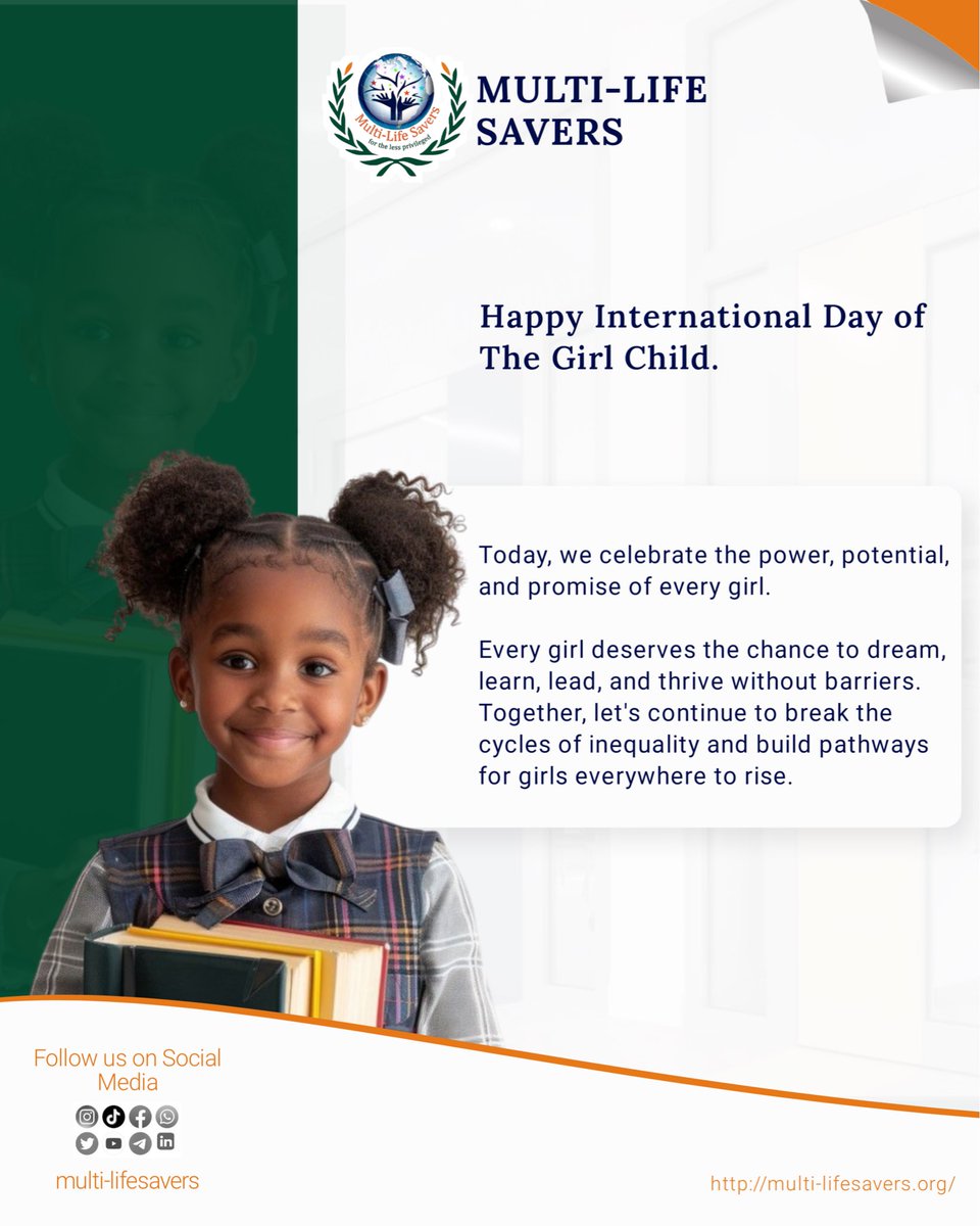 MultiSavers's tweet photo. Happy International Day of The Girl Child. https://t.co/KAwvz1WvQt