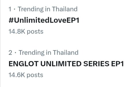 TrendForCL21's tweet image. แท็กกับคีย์เวิร์ดขึ้นอันดับ 1 และ 2 แล้ว ทุกคนเก่งมากกก👏👏👍👍👍

ENGLOT UNLIMITED SERIES EP1 
#UnlimitedLoveEP1 
@itscharlotty