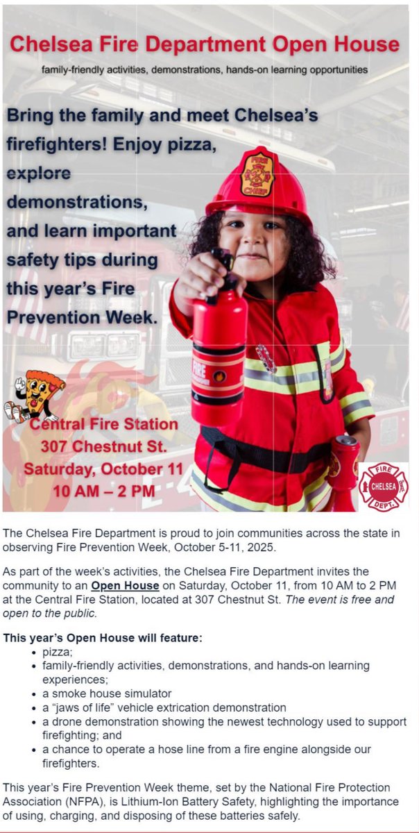 City of Chelsea Fire Department tweet media