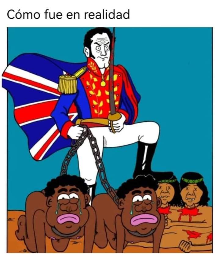 reunificacion_'s tweet image. ®️Bolívar no liberó nada.
Al contrario, su &quot;independencia&quot; le sirvió para explotar sus terrenos con mano de obra esclava e instruyó leyes para expropiar las propiedades, que habían sido protegidas y otorgadas por la Corona Española, a las Comunidades Nativas .

Balcanizó nuestra…