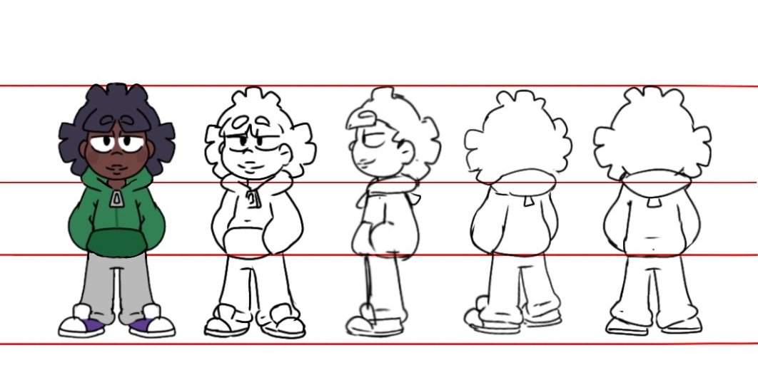 Draw_kall_ofc's tweet image. Um treino de rotação dos personagens