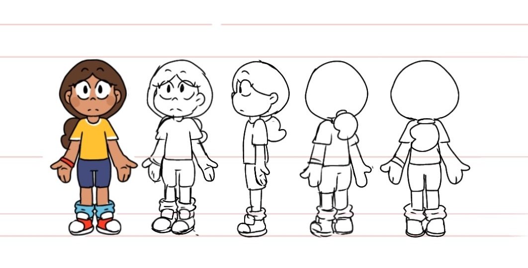 Draw_kall_ofc's tweet image. Um treino de rotação dos personagens
